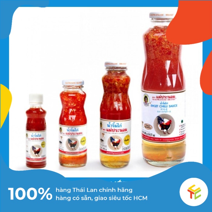 Sốt Ớt Chua Ngọt hiệu con gà Maepranom Sweet Chilli Sauce Thái Lan