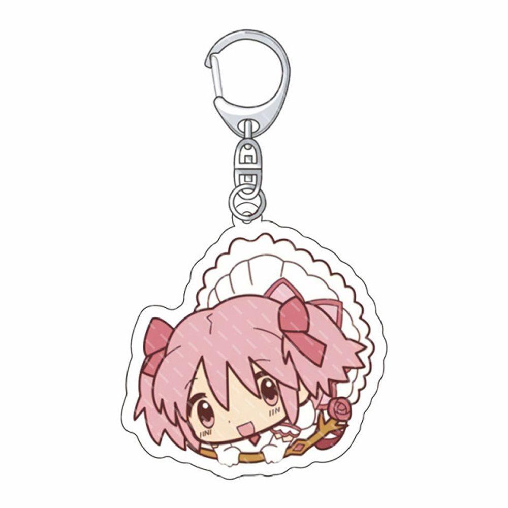 LANFY Móc Chìa Khóa Hình Nhân Vật Anime Hai Mặt Bằng Acrylic