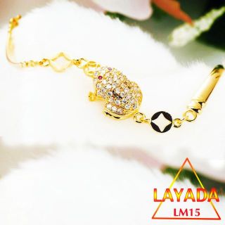 Lắc tay con cóc mạ vàng 24k - lắc tay ngậm tiền