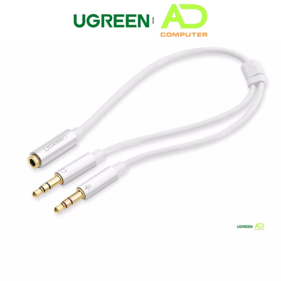 Dây Audio chuyển tai nghe 3.5mm sang 2 đầu Mic và Tai nghe UG REEN AV140 AV193