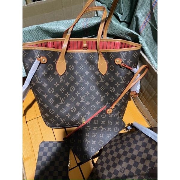 Set túi neverfull size lớn, kèm ví, da mềm(không hộp)