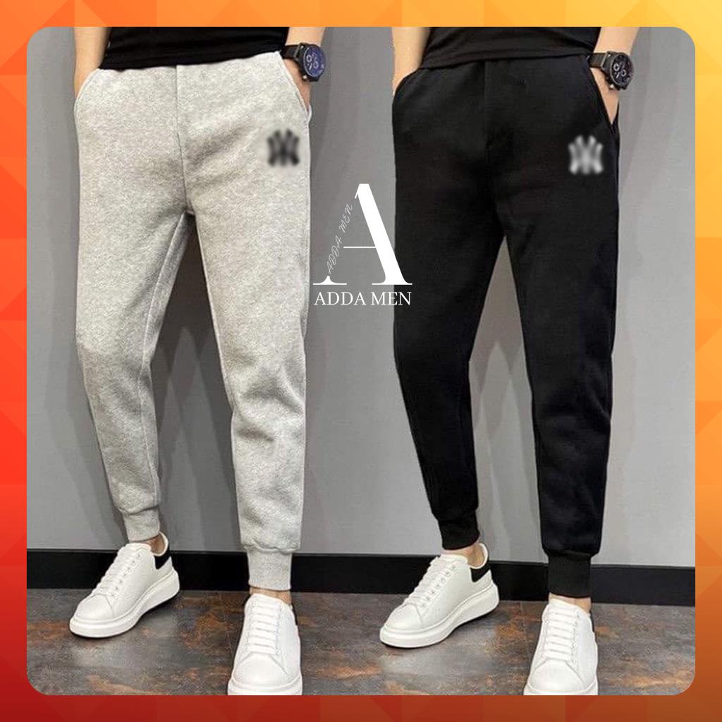 Quần Nỉ Nam Đẹp, Quần Jogger Nam Dáng Hàn Màu Trơn Chất Nỉ Bông ADDA MEN AD-02