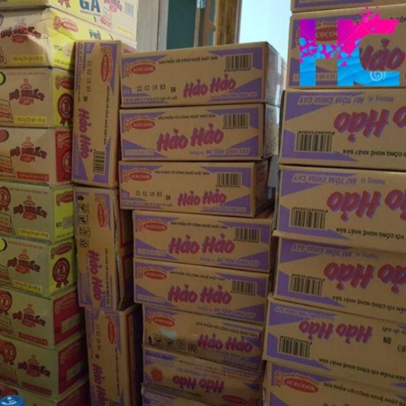 Thùng mì hảo hảo tôm chua cay/ sườn heo tỏi phi 30 gói