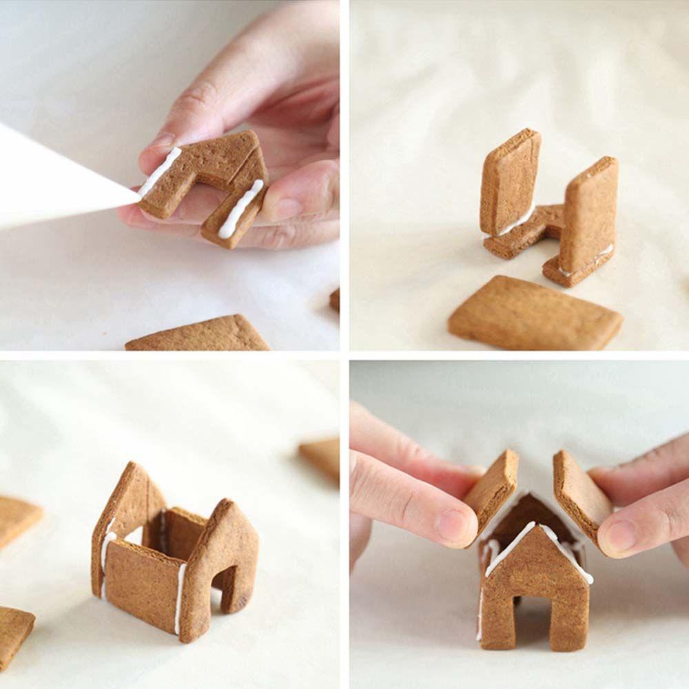 Set 3 Khuôn Cắt Bánh Quy Bằng Thép Không Gỉ Hình Ngôi Nhà