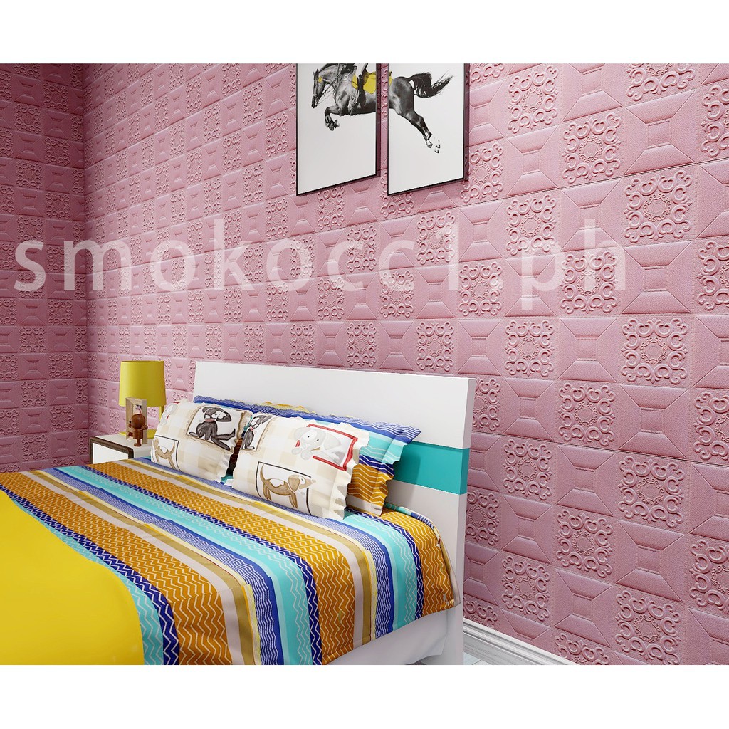 Giấy xốp dán tường Họa Tiết 3D 35x35cm Tự Dính Trang Trí Nhà Cửa Xinh Xắn