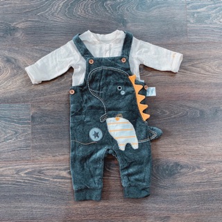 Set body kèm yếm nhung khủng long sz 3-24M