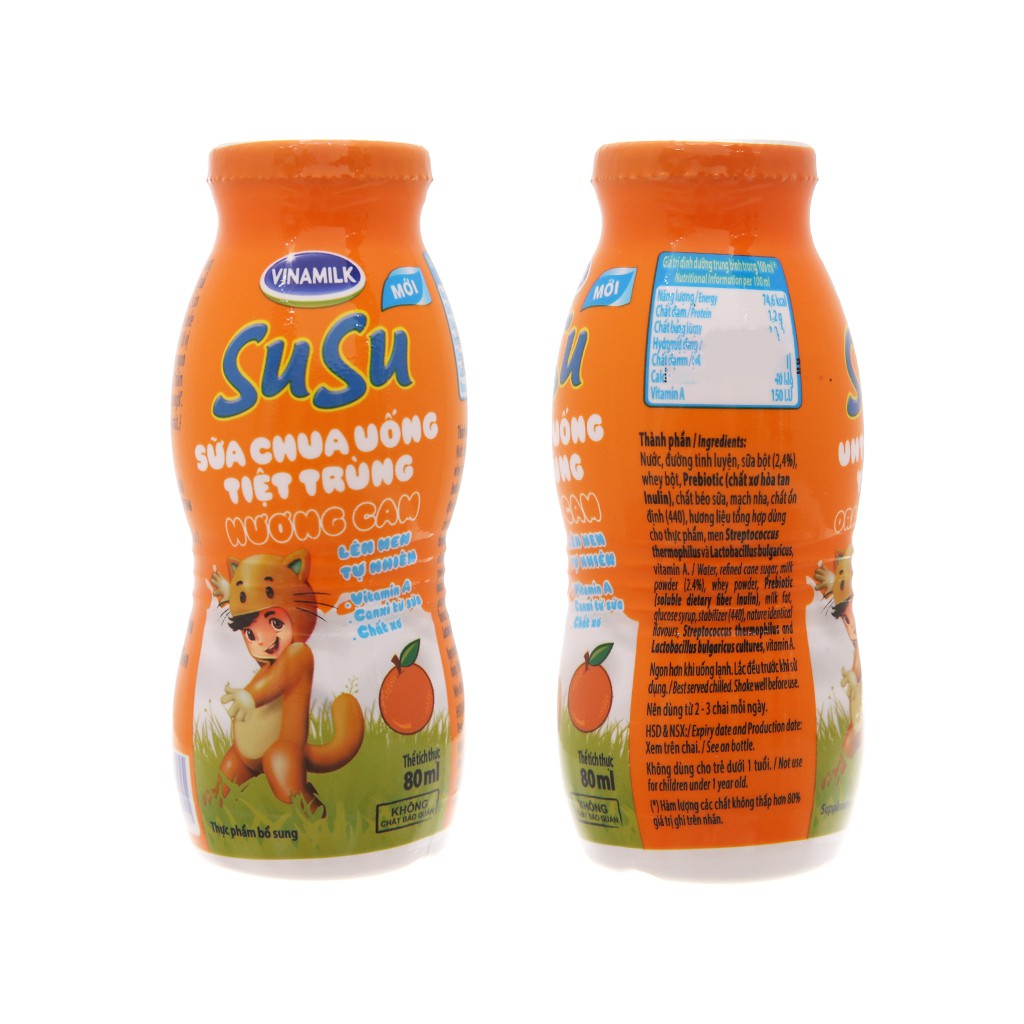 Sữa Vinamilk ❤FREESHIP ❤Sữa chua uống hương dâu SuSu IQ 80ml ,hộp ,48 chai, Sữa susu ,vinamilk