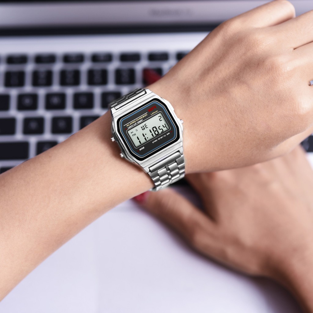 (Giá sỉ) Đồng hồ điện tử Unisex dây thép C120 có báo thức ,lịch ngày tự động, đèn ban đêm, kháng nước sinh hoạt nhẹ | BigBuy360 - bigbuy360.vn