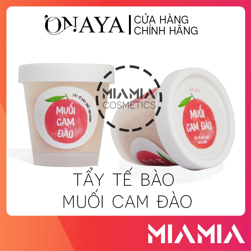 Tẩy Tế Bào Muối Cam Đào Onaya chính hãng - Tẩy tế bào chết dưỡng ẩm da mịn màng