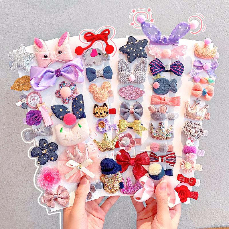 Bộ 18 cái kẹp tóc hình nơ đáng yêu cho bé gái