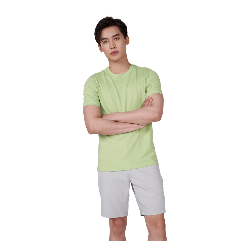 Áo t-shirt nam YODY chất liệu cotton, áo phông cổ tròn in ngực look good feel good TSM5201