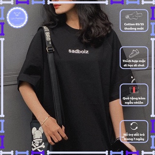  Áo thun nam nữ tay lỡ form rộng unisex Sadboiz Signature cực hot 2021 AT008 Lyn Fashion 