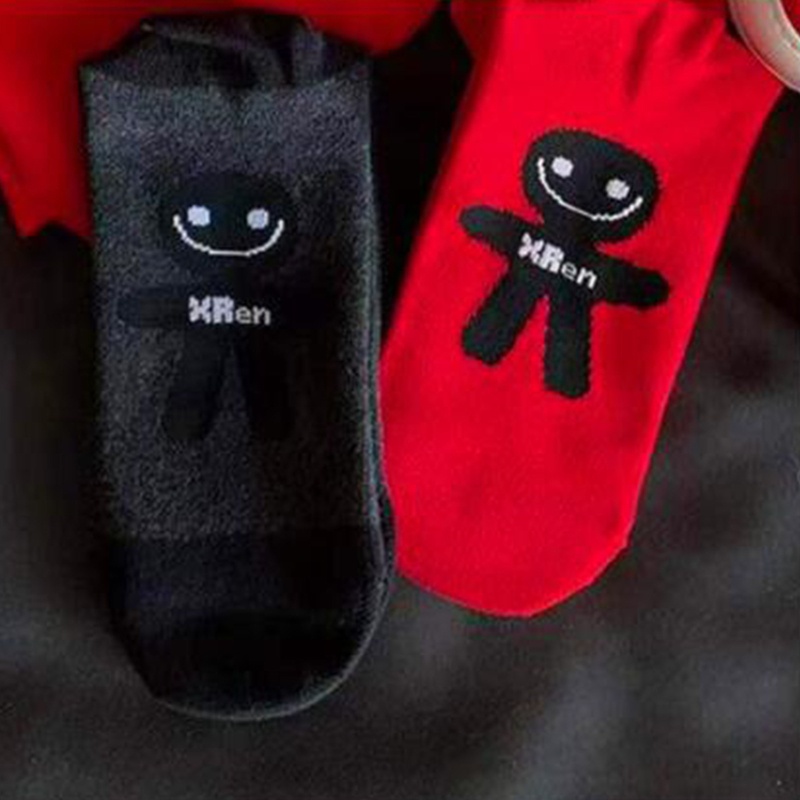 Xiangbao Vớ Cotton In Hoạt Hình Người Đàn Ông Nhỏ May Mắn Trung Quốc Mới Lạ Cho Nam Và Nữ