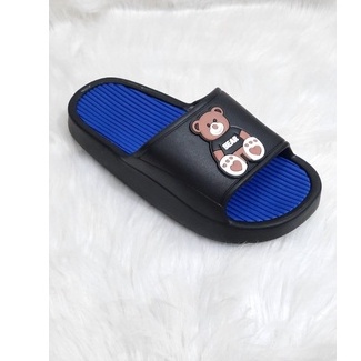 Dép đế bánh mì hình gấu, dép quai ngang nam nữ siêu hot