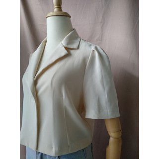 AT5- áo kiểu croptop cổ vest - 60k (Hình thật shop tự chụp)