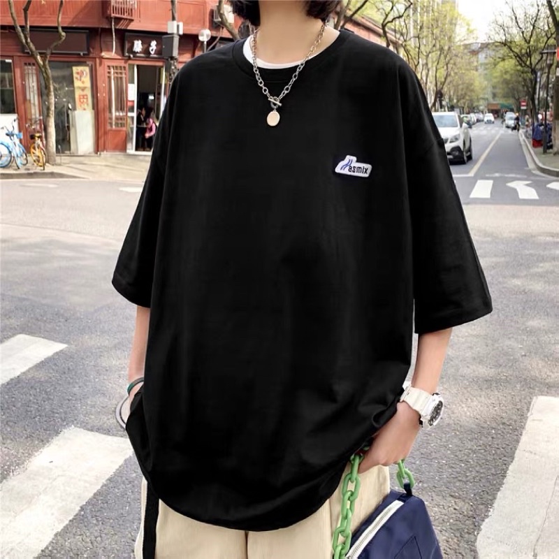 Áo thun Unisex form rộng tay lỡ, Áo phông nam nữ cotton thấm hút, dày dặn mềm mịn họa tiết MIX