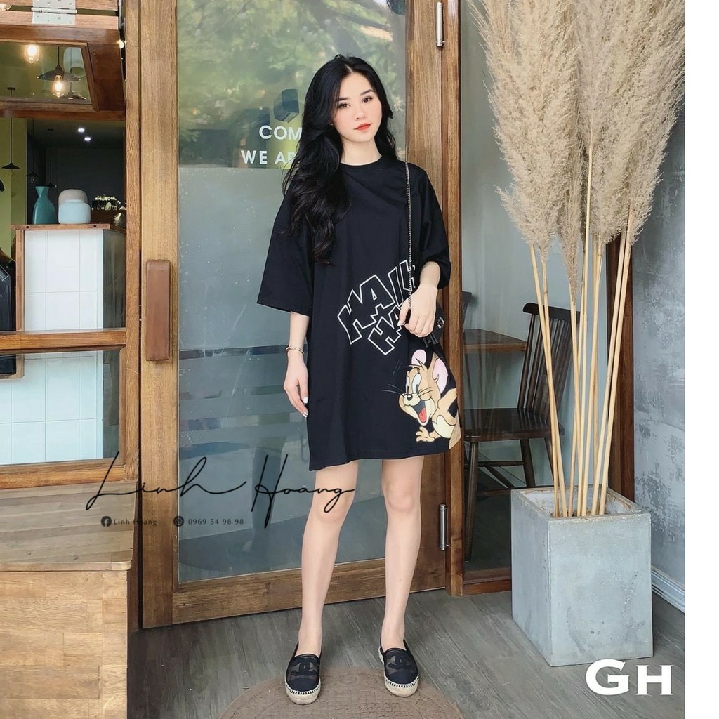 váy suông in hình chú chuột jerry haha cá tính