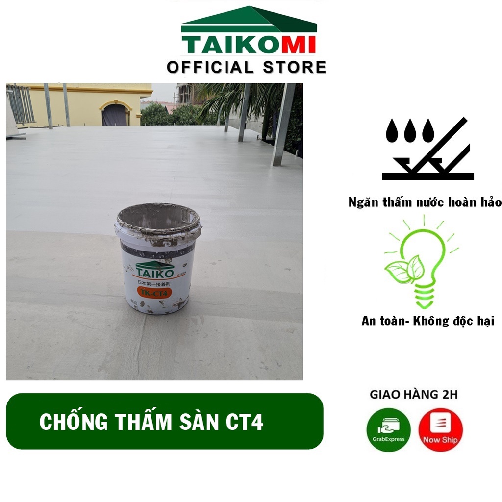 Keo Chống Thấm CT4 Taikomi 5kg - Ngăn thấm nước cho bề mặt bê tông, xi măng cát. Phân Phối Chính Hãng