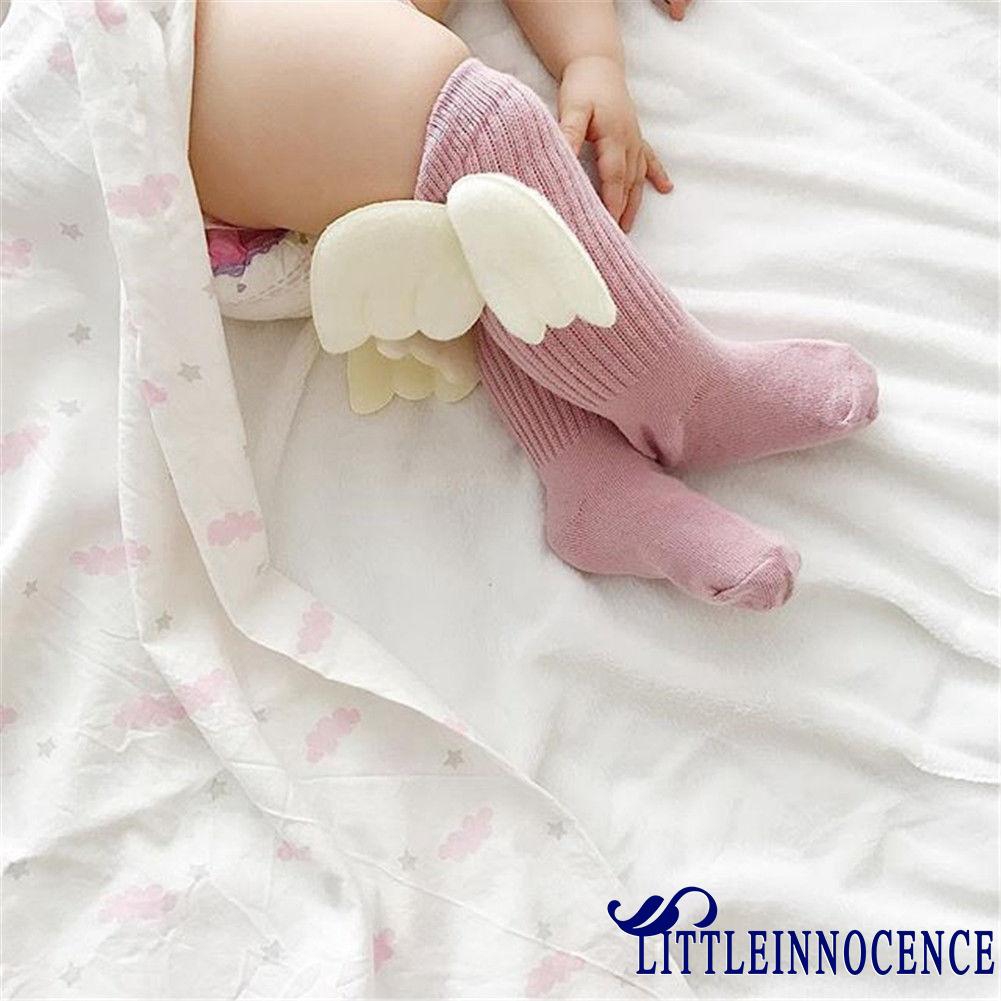 ❤XZQ-New Angel´s Wing Baby Toddler Infant Kid Cotton Warm Socks Stockings Knee Tight