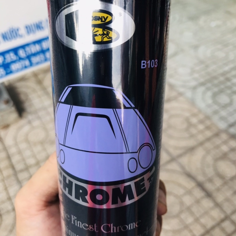 Sơn xịt mạ Chrome B103 hiệu Bosny chính hãng Thái Lan