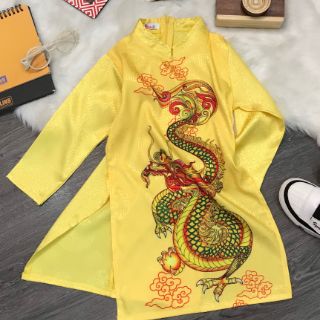 Áo dài gấm bé trai