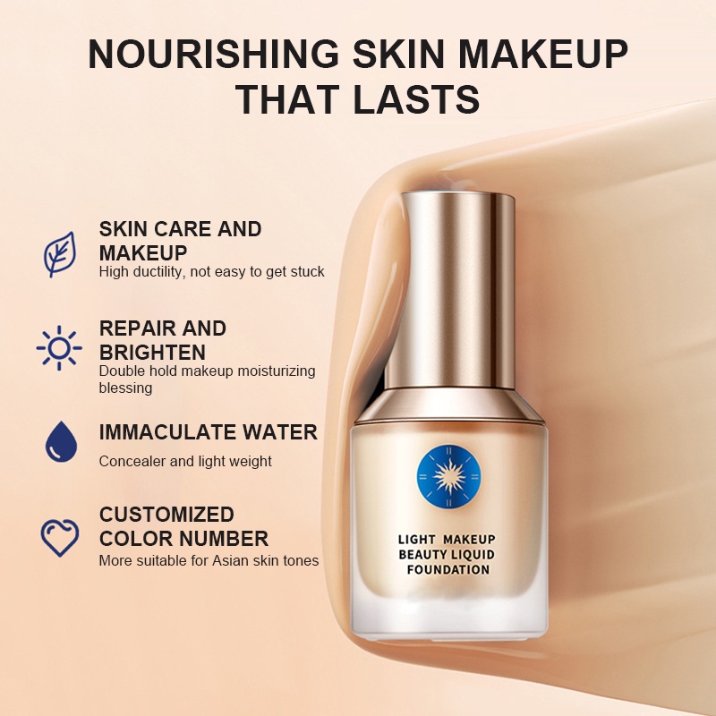 Kem nền SUMAX dạng lỏng che khuyết điểm cao không thấm nước kiểm soát dầu/ làm mới 30ml