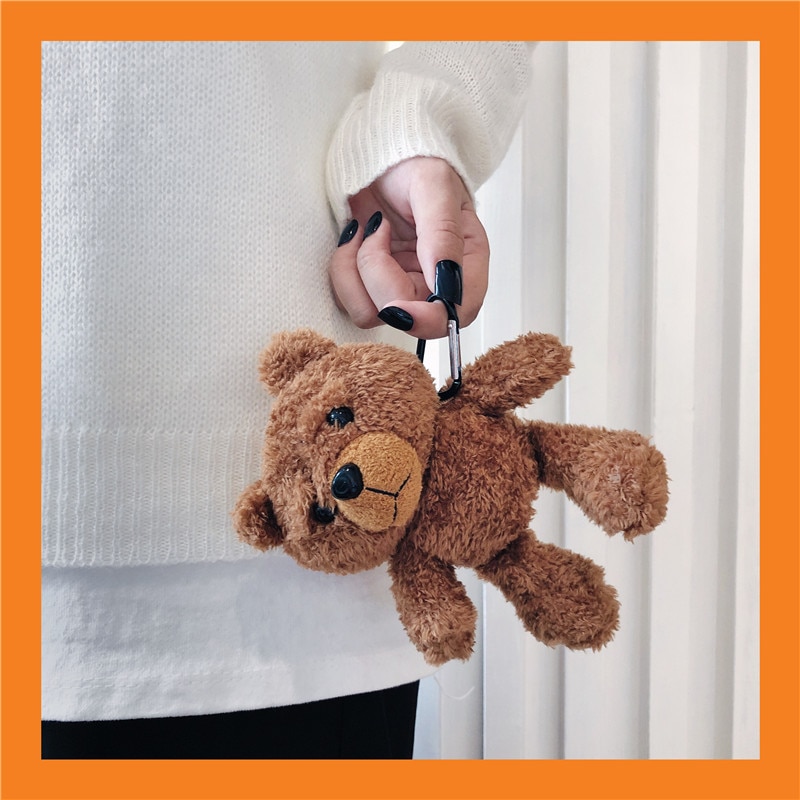 Vỏ Bảo Vệ Hộp Sạc Tai Nghe Bluetooth Không Dây Airpods 1 / 2 3 / Pro / Pro2 Hình Gấu Bông Hoạt Hình