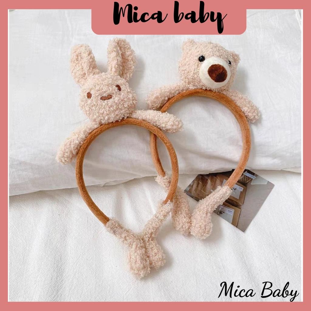 Bờm băng đô cài tóc kiểu dáng thỏ bông, gấu bông dễ thương cho bé Mica baby KT11