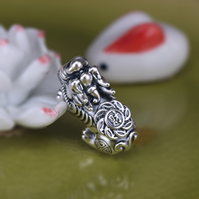 KHO SỈ  Charm Tỳ Hưu bạc - Hàng bạc tốt loại 1 cực đẹp PH309