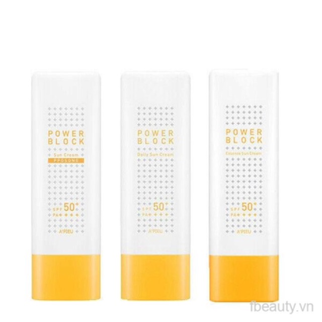 Kem chống nắng A'PIEU Power Block SPF50+/PA++++ các màu