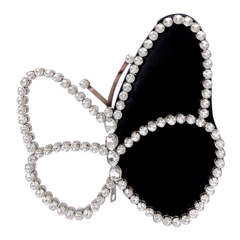 Túi clutch nữ dự tiệc cánh bướm đính viền đá độc đáo