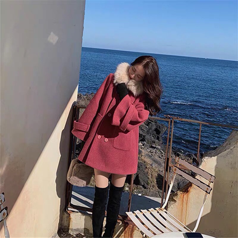 ÁO KHOÁC DẠ CỔ LÔNG Siêu Phẩm