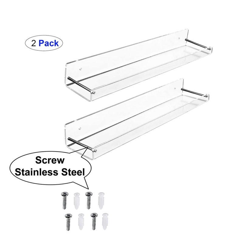 Set 2 Giá Đỡ Dầu Gội Gắn Tường Bằng Acrylic Tiện Dụng Cho Phòng Tắm