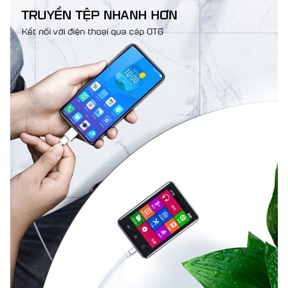 [Mã ELHACE giảm 4% đơn 300K] Máy Nghe Nhạc MP3 Màn Hình Cảm Ứng Bluetooth Ruizu D66 Bộ Nhớ Trong 16GB - Hàng Chính Hãng