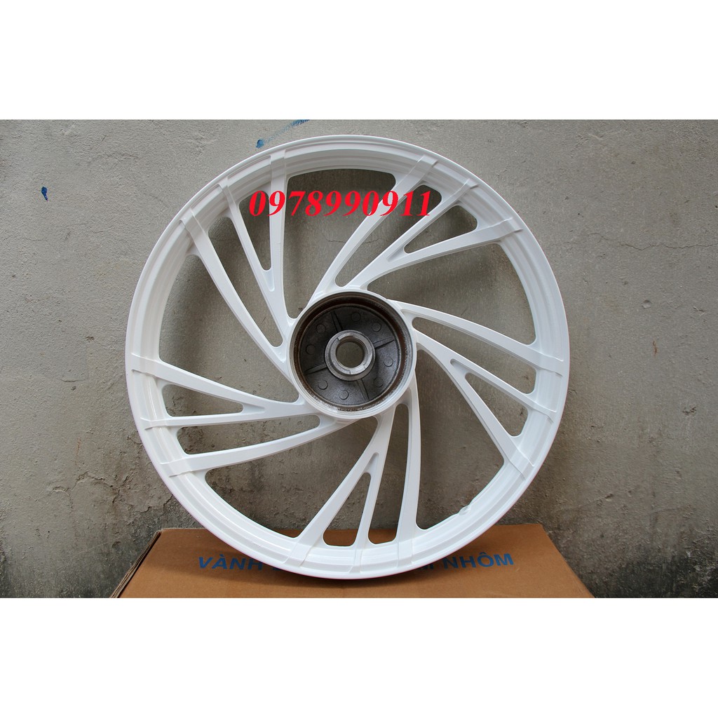 Mâm xe wave, dream phanh cơ _đùm màu trắng