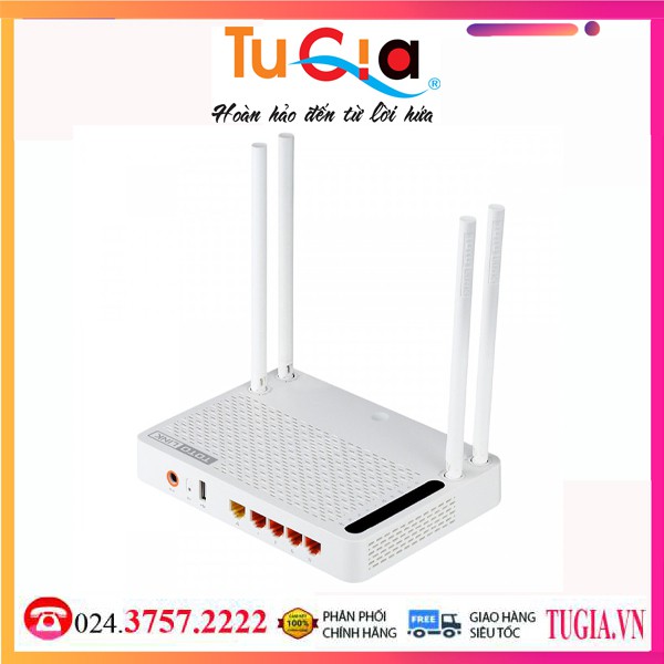 Bộ Phát Wifi Chuẩn AC Tốc Độ 1200Mbps Mở Rộng Sóng TotoLink A3002RU v2- Hàng chính hãng