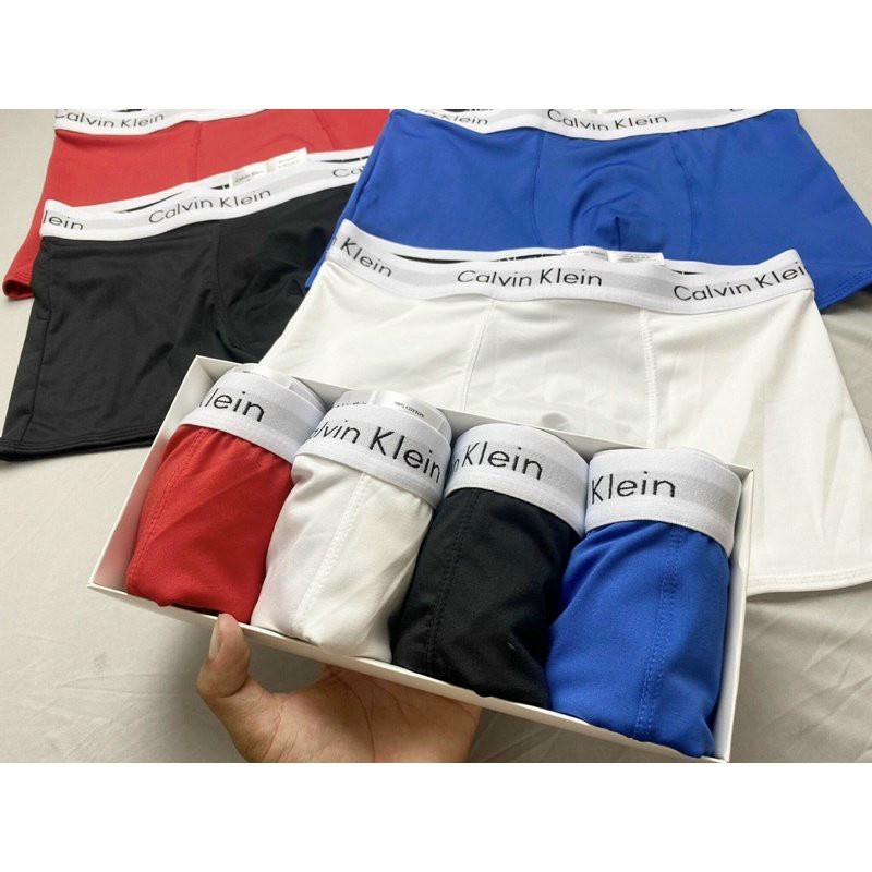 Hộp 4 Quần sịp đùi nam chất thun lạnh cao cấp, cạp to, thoáng mát, co giãn đủ màu, mã DPCK2