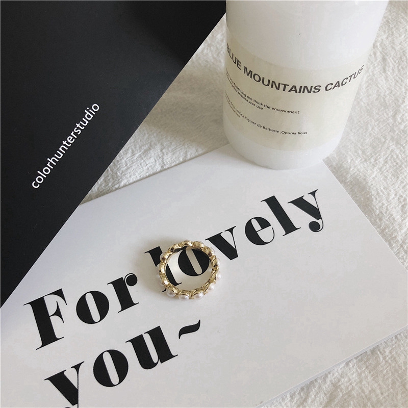 Nhẫn đeo tay kim loại phong cách Hàn Quốc thanh lịch cho nữ