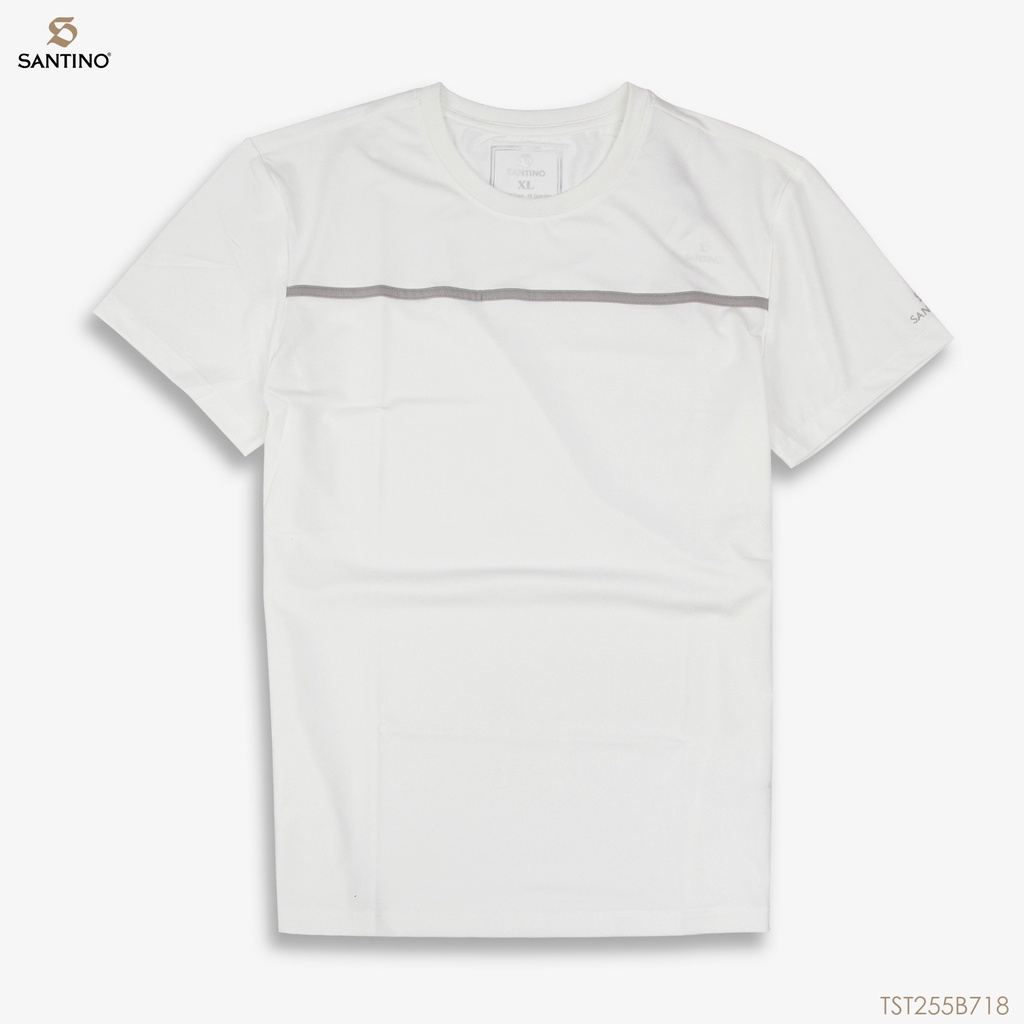 Áo thun nam ngắn tay không cổ Santino chất liệu Thể Thao co giãn 4 chiều thoải mái, phù hợp mọi độ tuổi TST255B718 | BigBuy360 - bigbuy360.vn