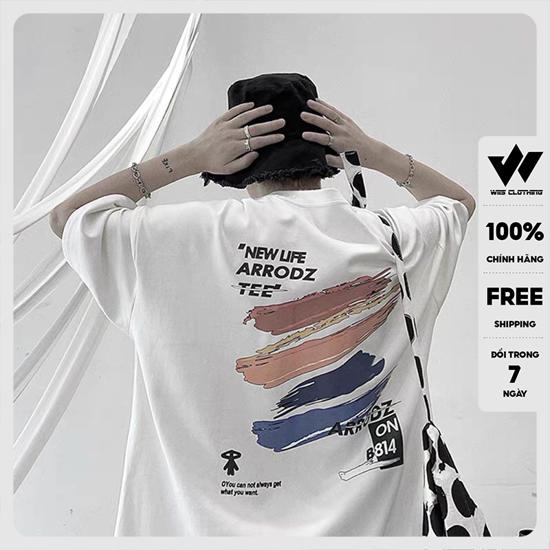 Áo thun Unisex WIIS tay lỡ form rộng cotton B814 oversize thời trang nam nữ ulzzang