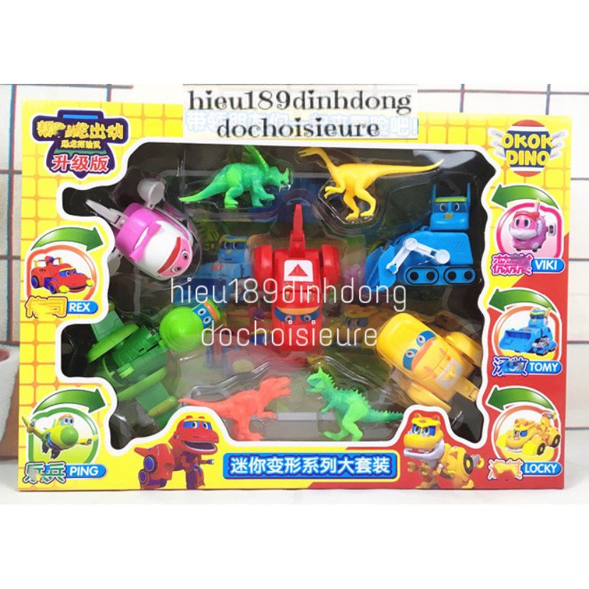 Bộ 4 Con Biệt Đội Khủng Long Biến Hình Gogo Dino (ảnh thật)