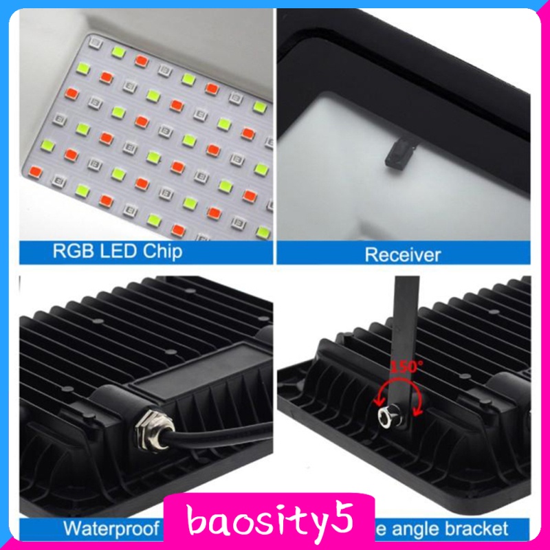 [baosity5]Waterproof RGB LED Flood Light Color Changing Flood Light Garden Patio Lamp 50W