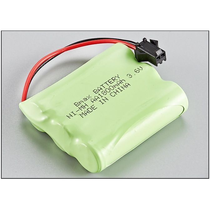 Pin sạc AA 3.6V 1800mAh Ni-MH cho xe đồ chơi ô tô, mô hình điều khiển Cáp sạc SM