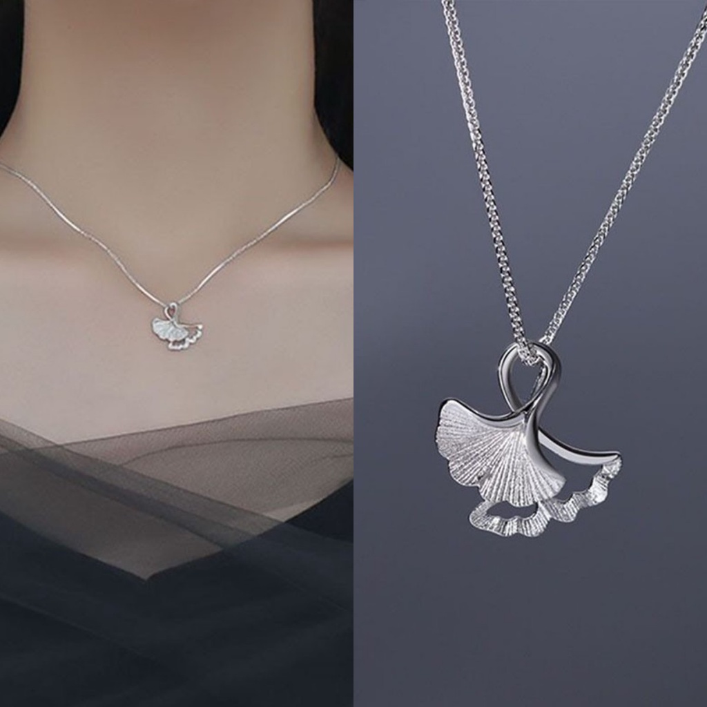 Vòng cổ hình lá bạch quả thời trang dành cho nữ