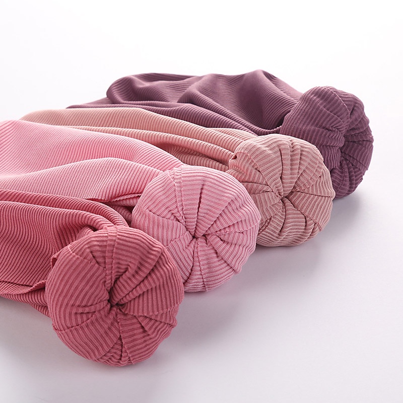 Mũ trùm đầu beanie thắt nút mềm mại phong cách Ấn Độ làm đạo cụ chụp ảnh đáng yêu dành cho trẻ sơ sinh