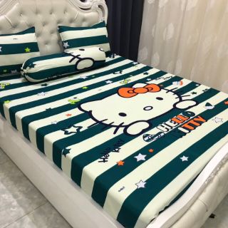 Bộ Drap Thun THÁI LAN 3D mát lạnh 4 mó