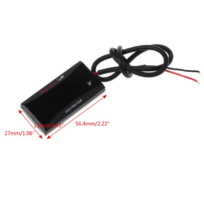 Vôn Kế Kỹ Thuật Số QJ DC12V Chuyên Dụng Cho Xe Hơi