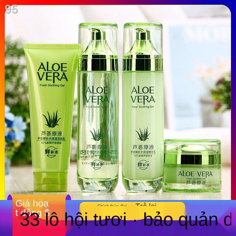 Aloe Vera Liquid Emulsion Nước Dưỡng ẩm cho Nữ sinh Dưỡng ẩm làm trắng các nốt mụn và Mỹ phẩm khí hư màu vàngI