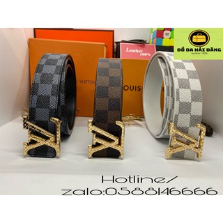 Thắt Lưng Nam LV cao cấp, Dây lưng Nam LV thời trang đủ màu trắng ,xanh,nâu mẫu dây nịt nam LV hot trend 2021