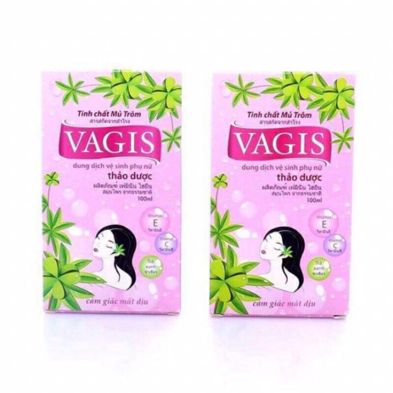 DUNG DỊCH VỆ SINH PHỤ NỮ VAGIS - CHỨA TINH CHẤT MŨ TRÔM VÀ TRÀ XANH